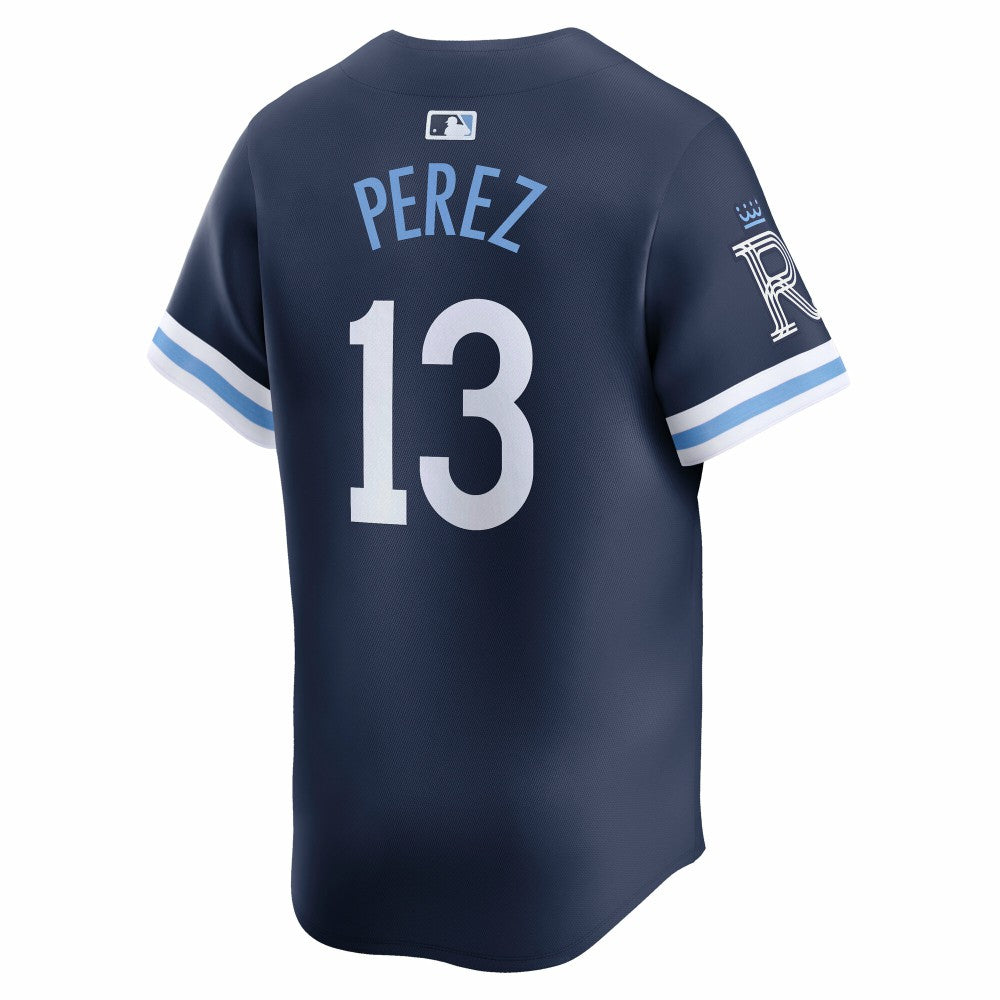 Navy Salvador Perez Kansas City Royals Nike City Connect Limited Jersey