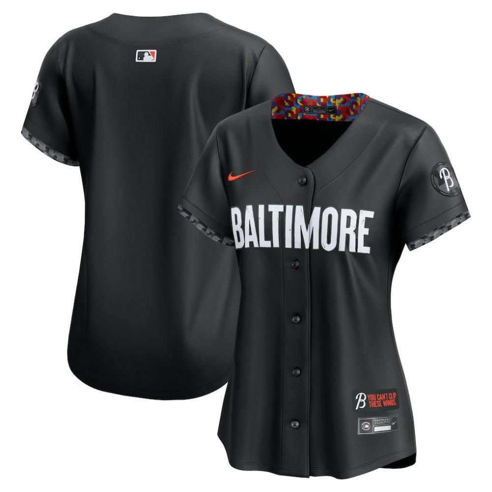 Black Baltimore Orioles Nike Women's City Connect Limited Jersey