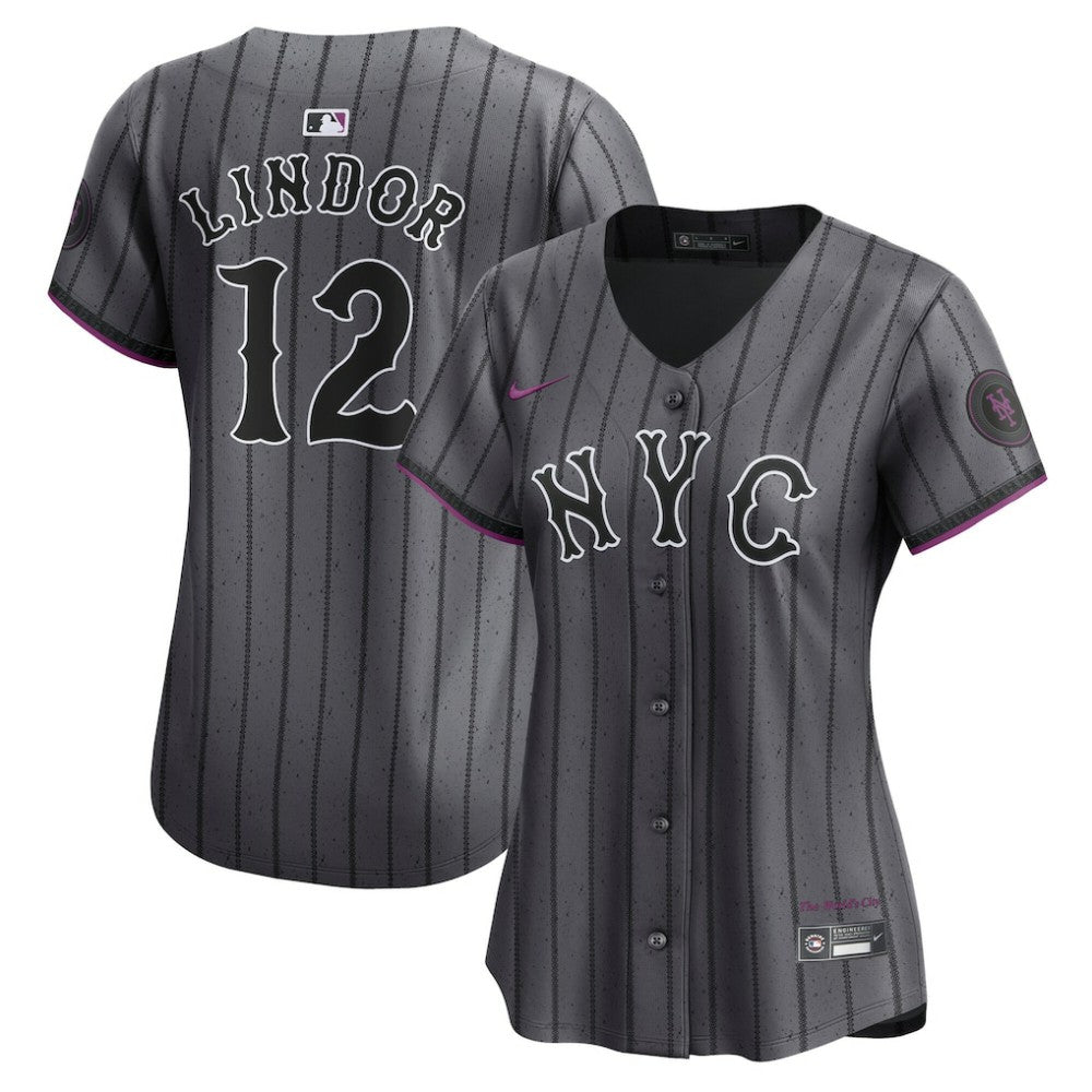 Gray Francisco Lindor New York Mets Nike Women's City Connect Limited Jersey