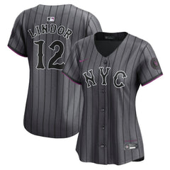 Gray Francisco Lindor New York Mets Nike Women's City Connect Limited Jersey