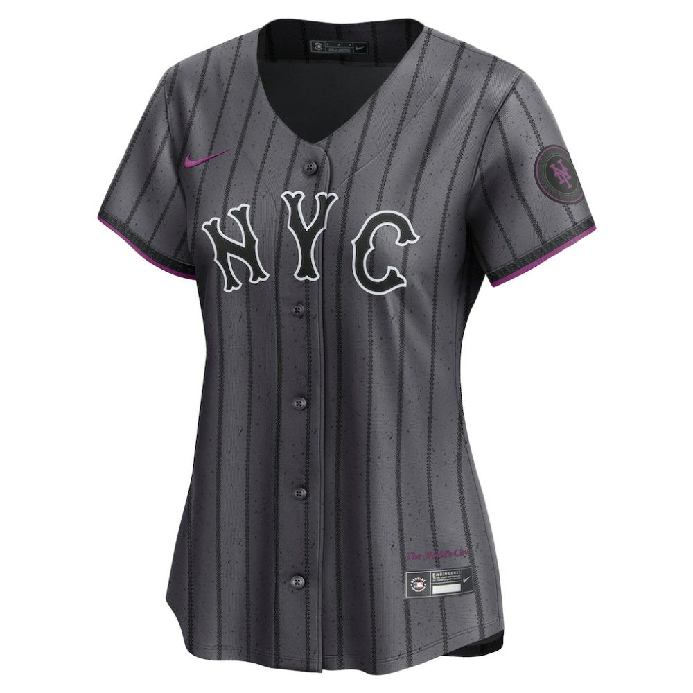 Gray Francisco Lindor New York Mets Nike Women's City Connect Limited Jersey