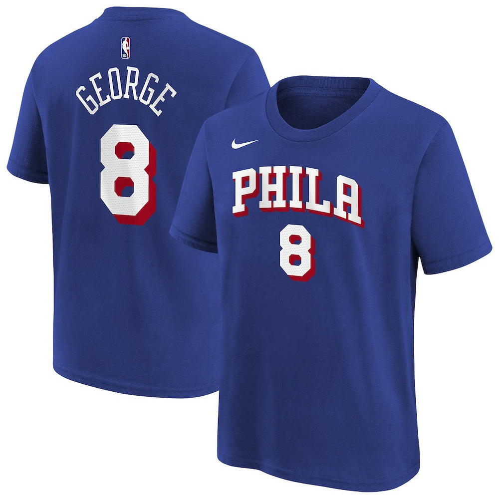 Nike Paul George Philadelphia 76ers Youth Icon Name & Number T-Shirt