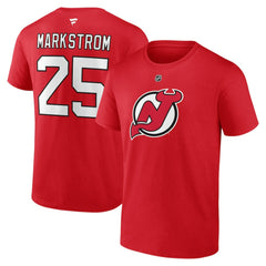 NHL Jacob Markstrom New Jersey Devils Fanatics Authentic Stack Name & Number T-Shirt