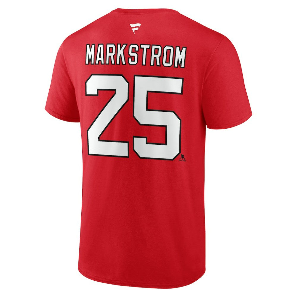 NHL Jacob Markstrom New Jersey Devils Fanatics Authentic Stack Name & Number T-Shirt