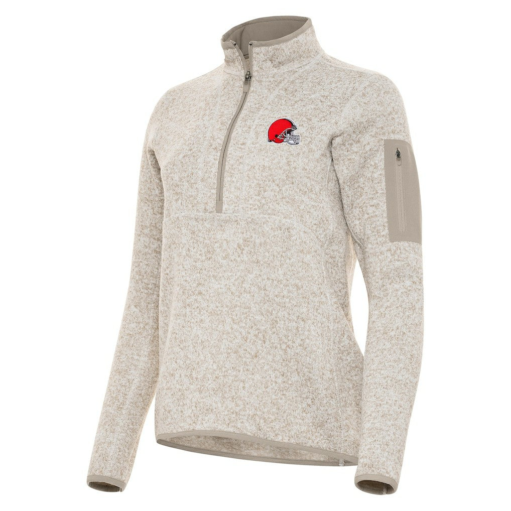 Antigua Women's Fortune Half-Zip Jacket - Cleveland Browns Jackets