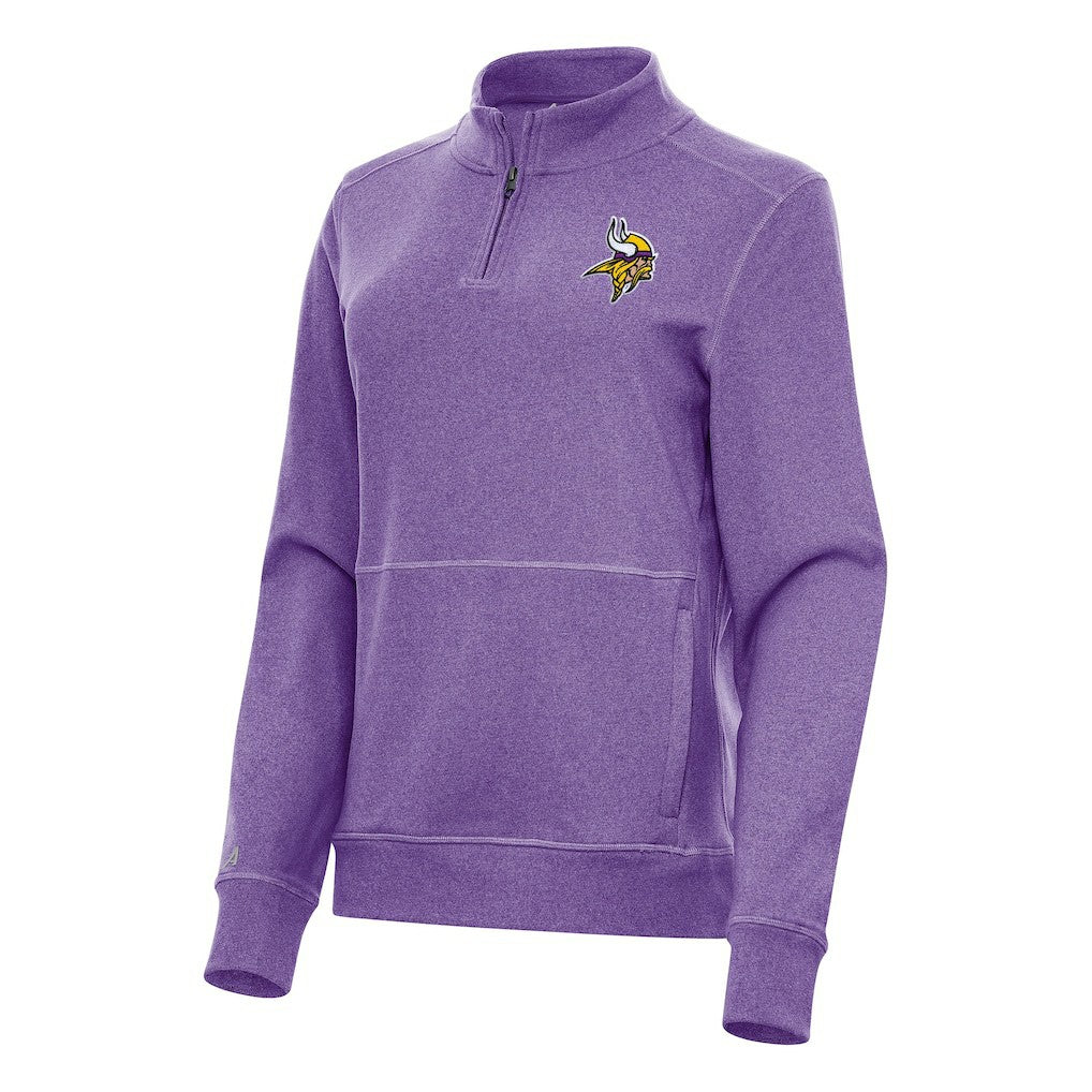 Antigua Women's Crush Quarter-Zip Jacket - Minnesota Vikings Jackets