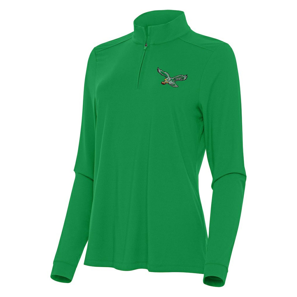 Antigua Women's Intent Quarter-Zip Sweatshirt - Philadelphia Eagles Sweatshirts