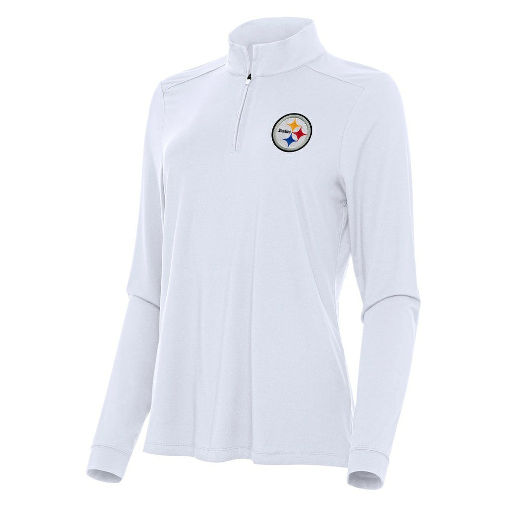 Antigua Women's Intent Quarter-Zip Sweatshirt - Pittsburgh Steelers Sweatshirts