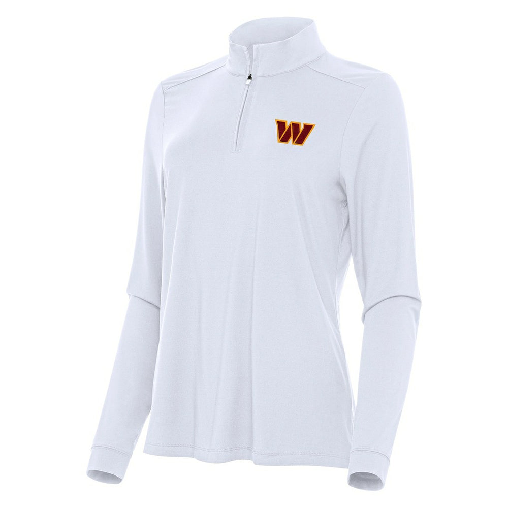 Antigua Women's Intent Quarter-Zip Sweatshirt - Washington Commanders Sweatshirts
