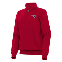 Antigua Women's Victory Quarter-Zip Top - New England Patriots Tops