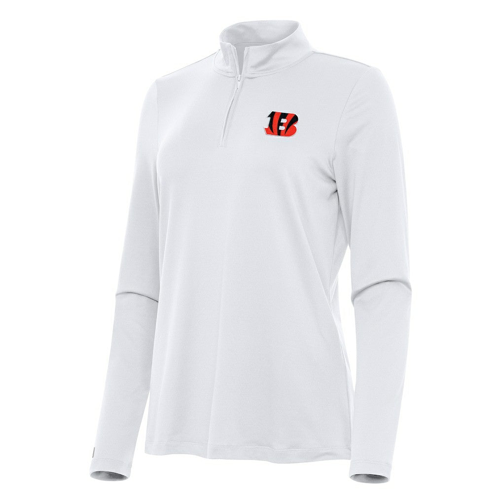 Antigua Women's Reprocess Quarter-Zip Top - Cincinnati Bengals Tops