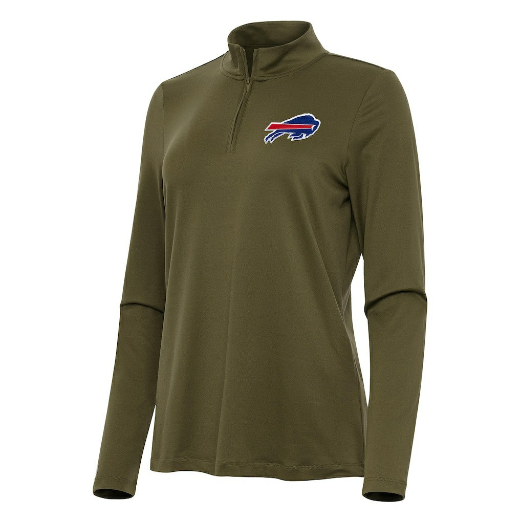 Antigua Women's Reprocess Quarter-Zip Top - Buffalo Bills Tops