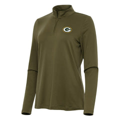 Antigua Women's Reprocess Quarter-Zip Top - Green Bay Packers Tops