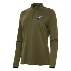 Antigua Women's Reprocess Quarter-Zip Top - Philadelphia Eagles Tops