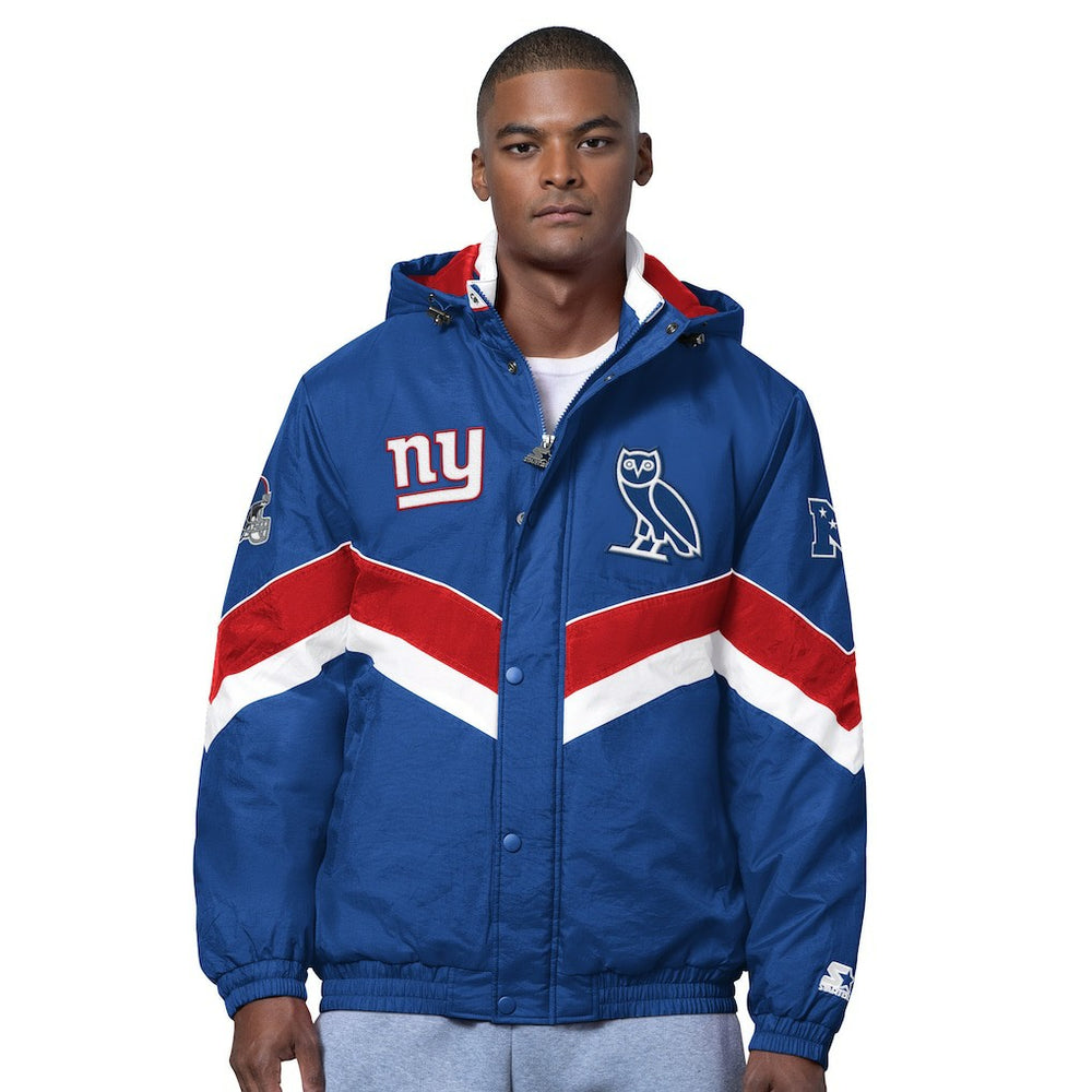 OVO x Starter Sideline Full-Snap Puffer Jacket - New York Giants Jackets