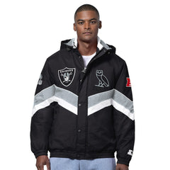 OVO x Starter Sideline Full-Snap Puffer Jacket - Las Vegas Raiders Jackets