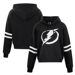 NHL Tampa Bay Lightning Cuce Women's Sequin Cropped Pullover Hoodie
