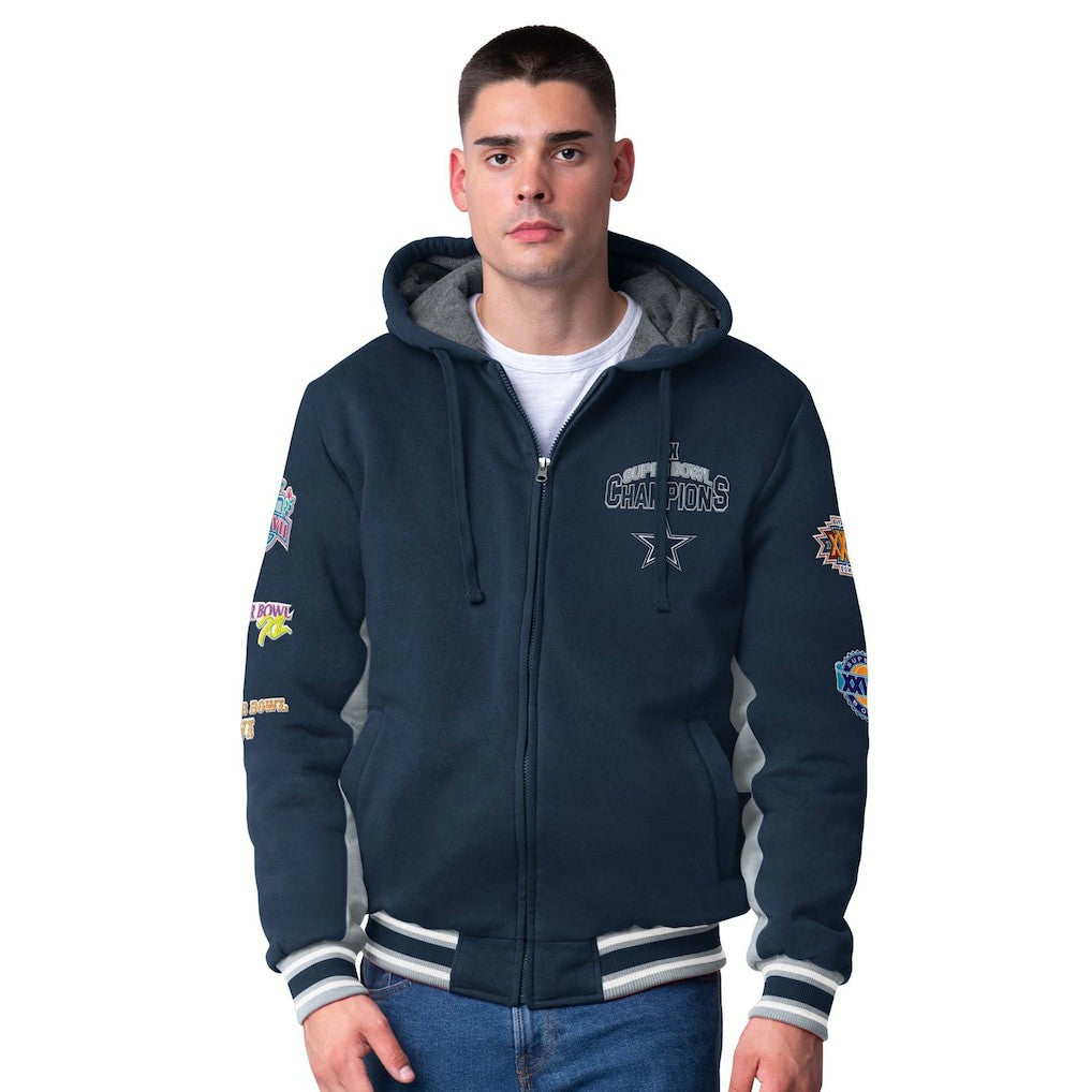 G-III Sports by Carl Banks No Huddle Commemorative Full-Zip Hoodie Jacket - Dallas Cowboys Hoodies