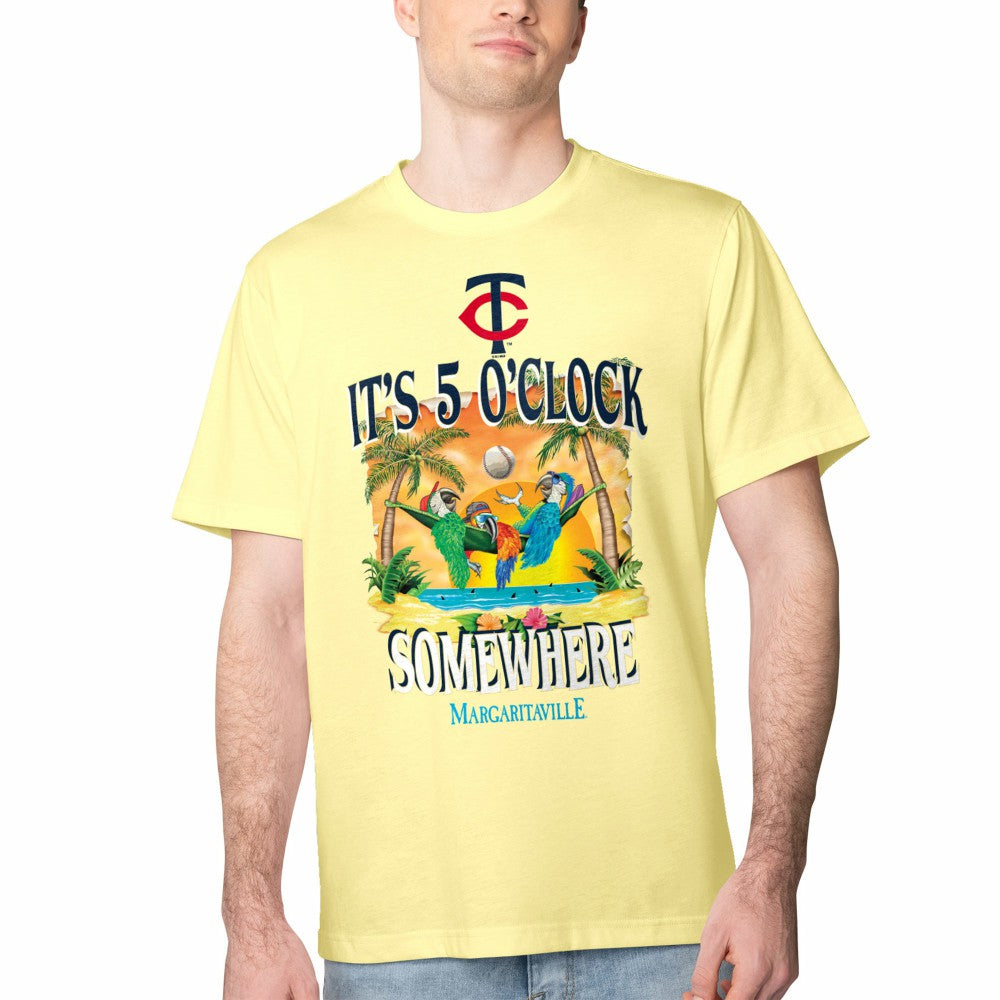 Yellow Minnesota Twins Margaritaville Five O'Clock Graphic T-Shirt
