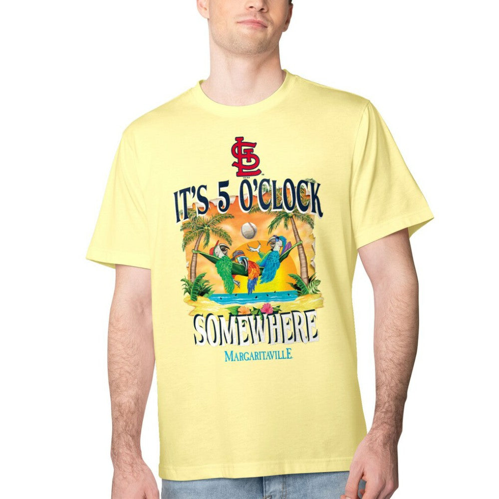 Yellow St. Louis Cardinals Margaritaville Five O'Clock Graphic T-Shirt