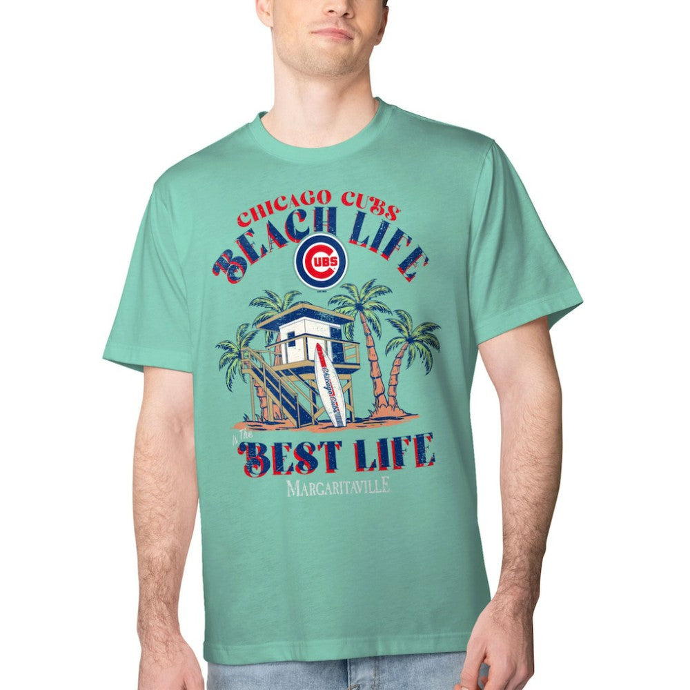 Mint Chicago Cubs Margaritaville Beach Hut Graphic T-Shirt