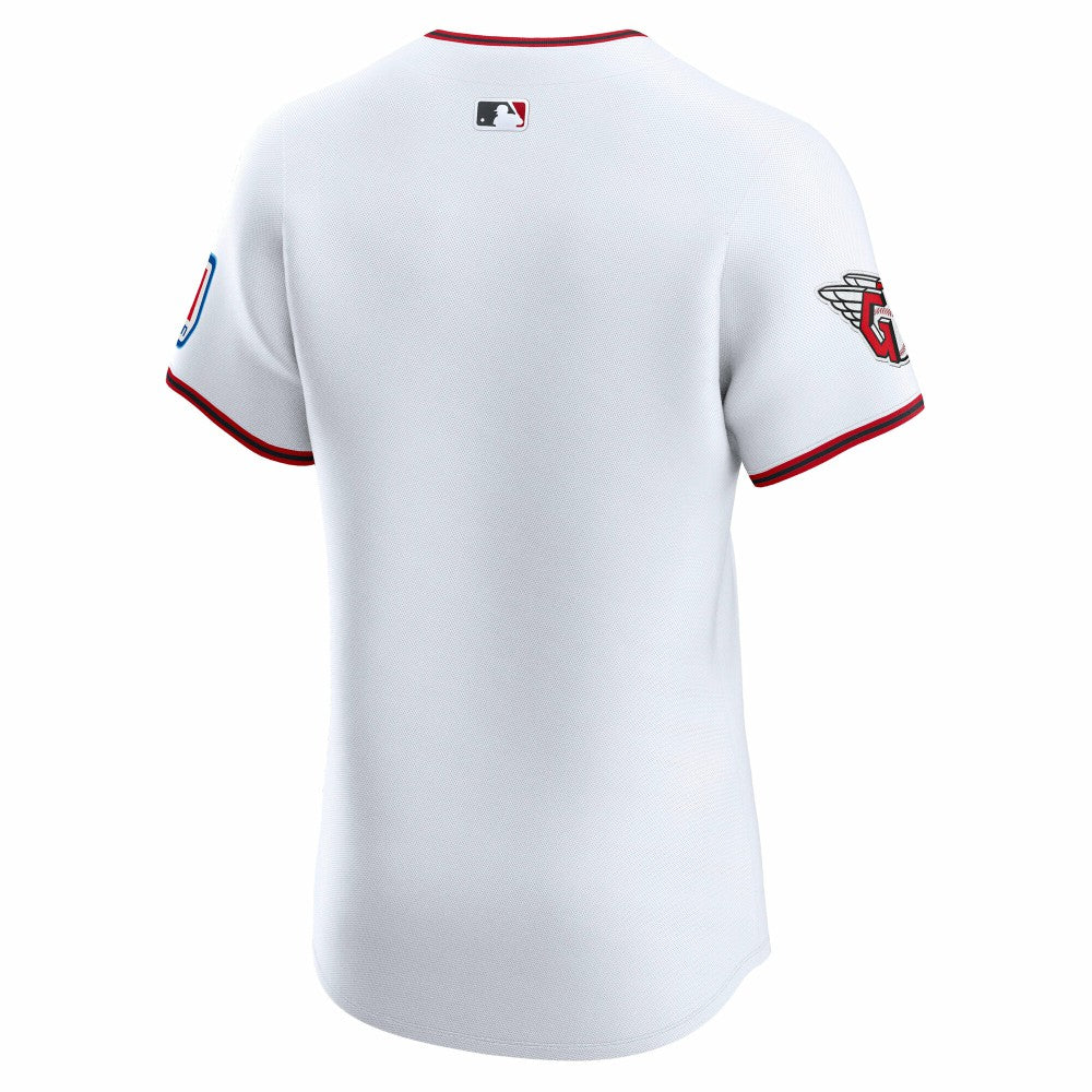 White Cleveland Guardians Nike Home  Elite Jersey