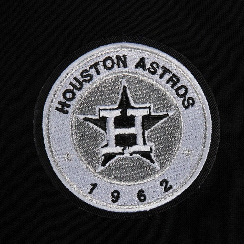 Black Houston Astros Pro Standard Women's Pearl Cropped Pullover Sweatshirt