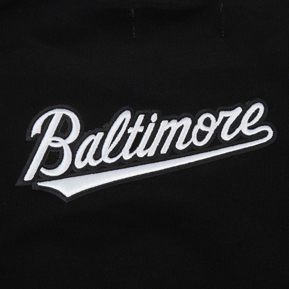 Black Baltimore Orioles Pro Standard Women's Pearl Cropped Pullover Sweatshirt