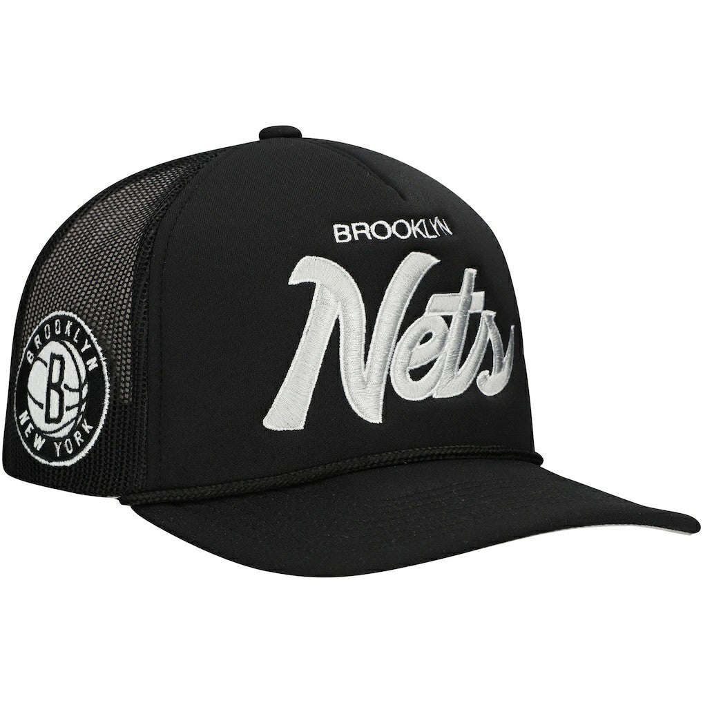 Mitchell & Ness Brooklyn Nets Script Trucker Adjustable Hat