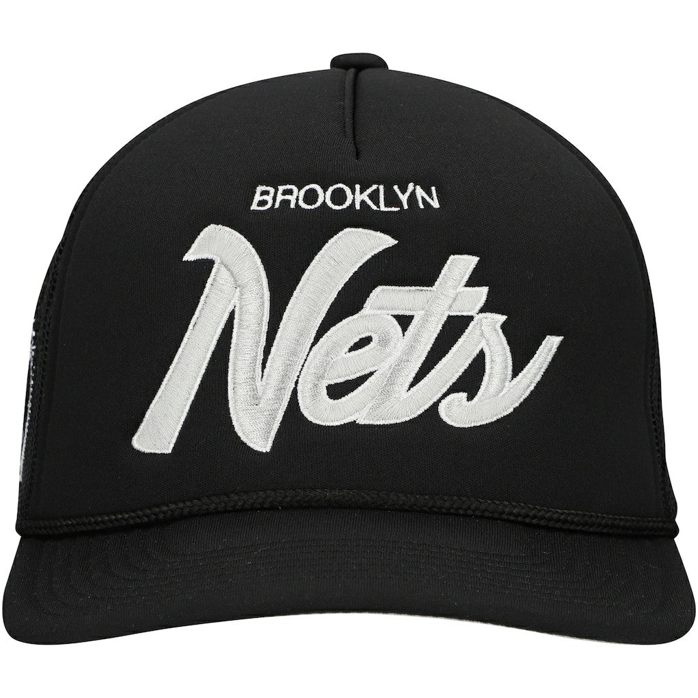 Mitchell & Ness Brooklyn Nets Script Trucker Adjustable Hat
