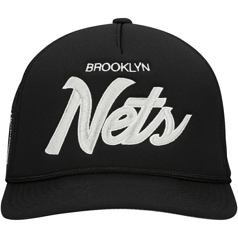 Mitchell & Ness Brooklyn Nets Script Trucker Adjustable Hat