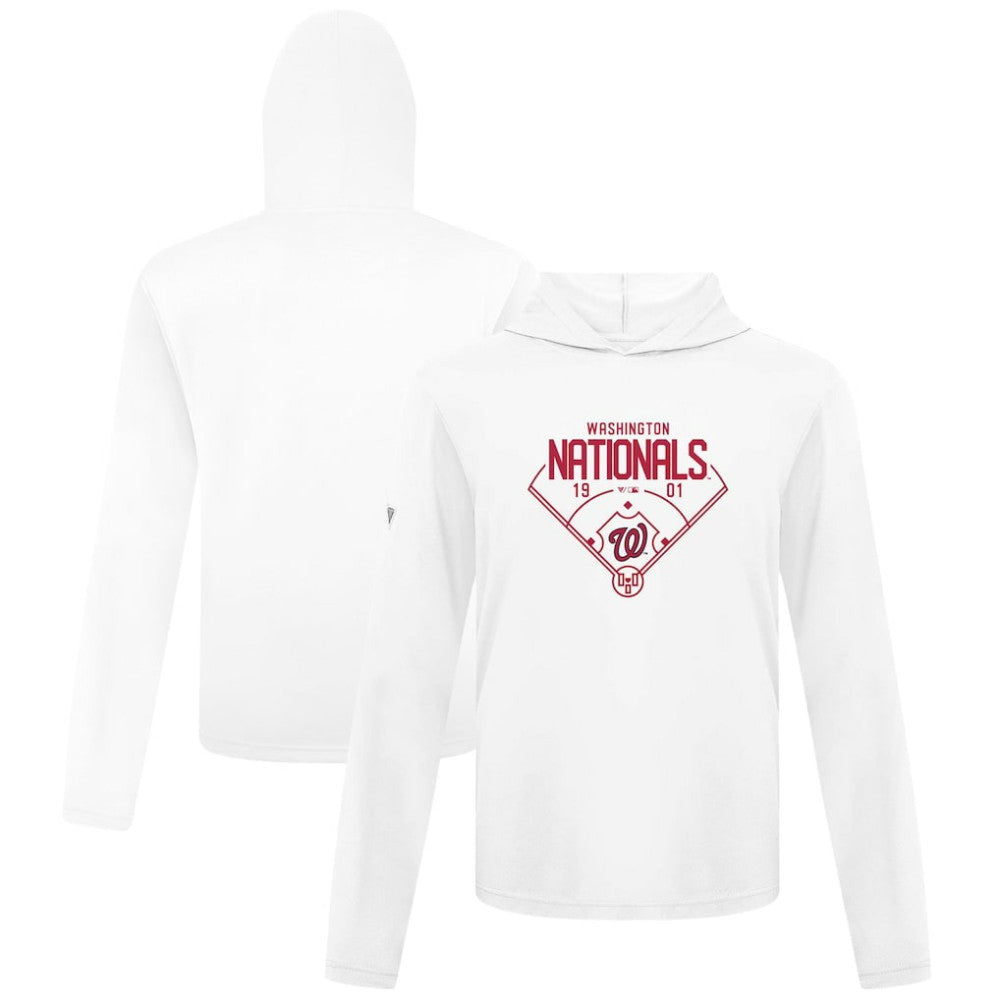 White Washington Nationals Levelwear Anthem Home Field Pullover Hoodie