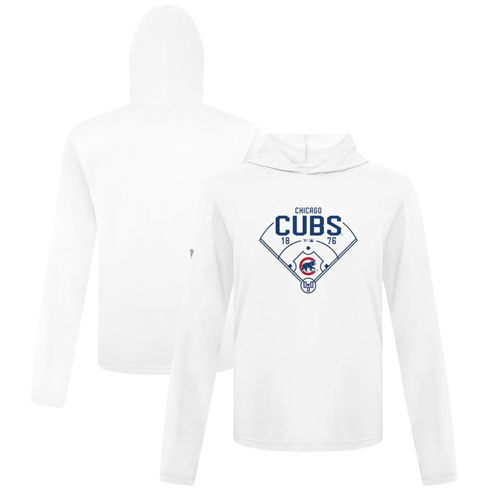 White Chicago Cubs Levelwear Anthem Home Field Pullover Hoodie