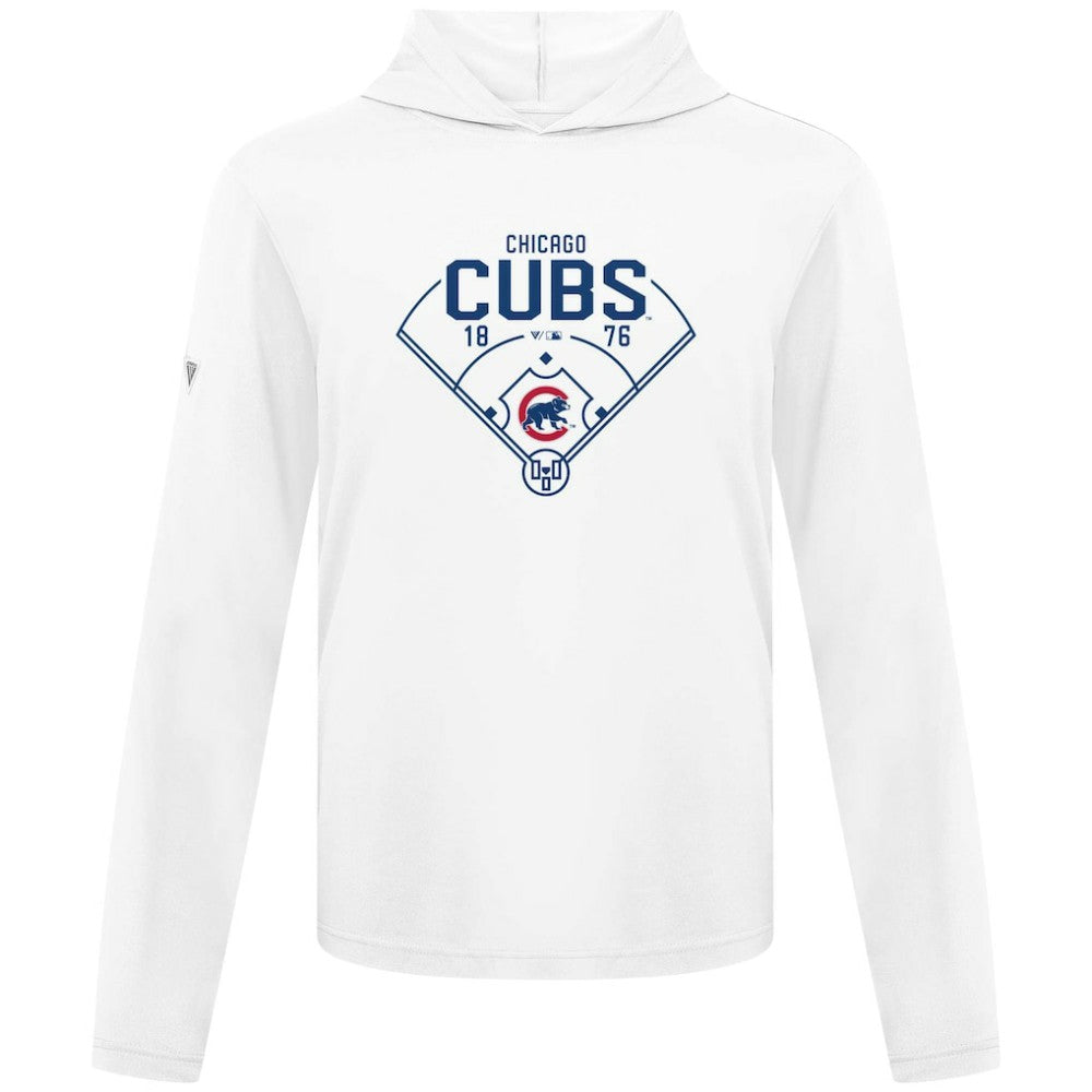 White Chicago Cubs Levelwear Anthem Home Field Pullover Hoodie