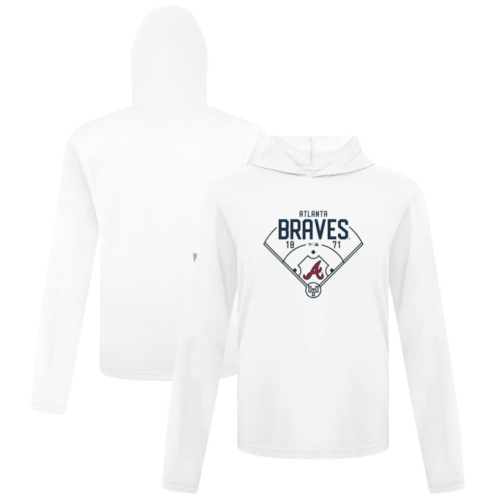 White Atlanta Braves Levelwear Anthem Home Field Pullover Hoodie