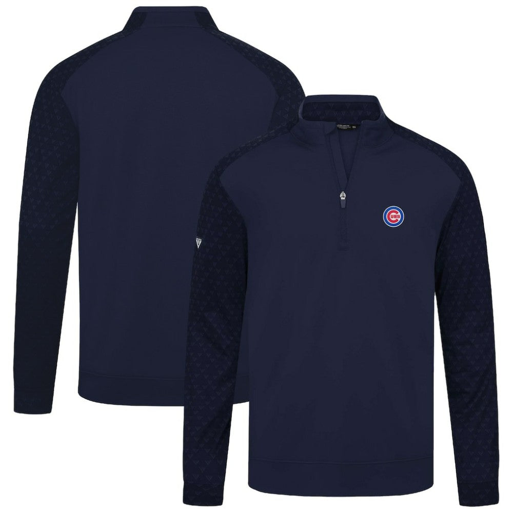 Navy Chicago Cubs Levelwear Aztec Insignia 2.0 Quarter-Zip Pullover Top