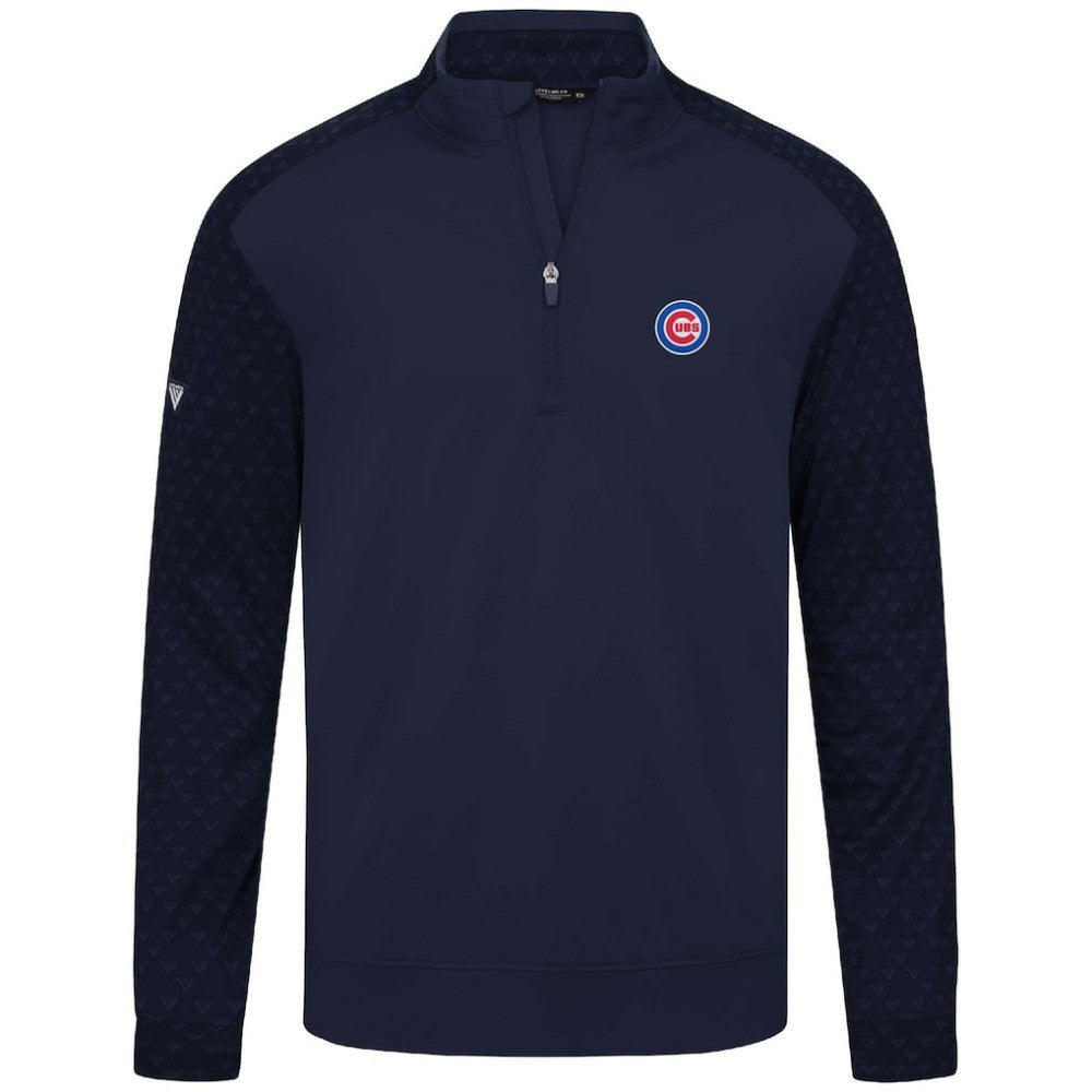 Navy Chicago Cubs Levelwear Aztec Insignia 2.0 Quarter-Zip Pullover Top