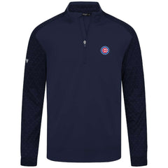 Navy Chicago Cubs Levelwear Aztec Insignia 2.0 Quarter-Zip Pullover Top
