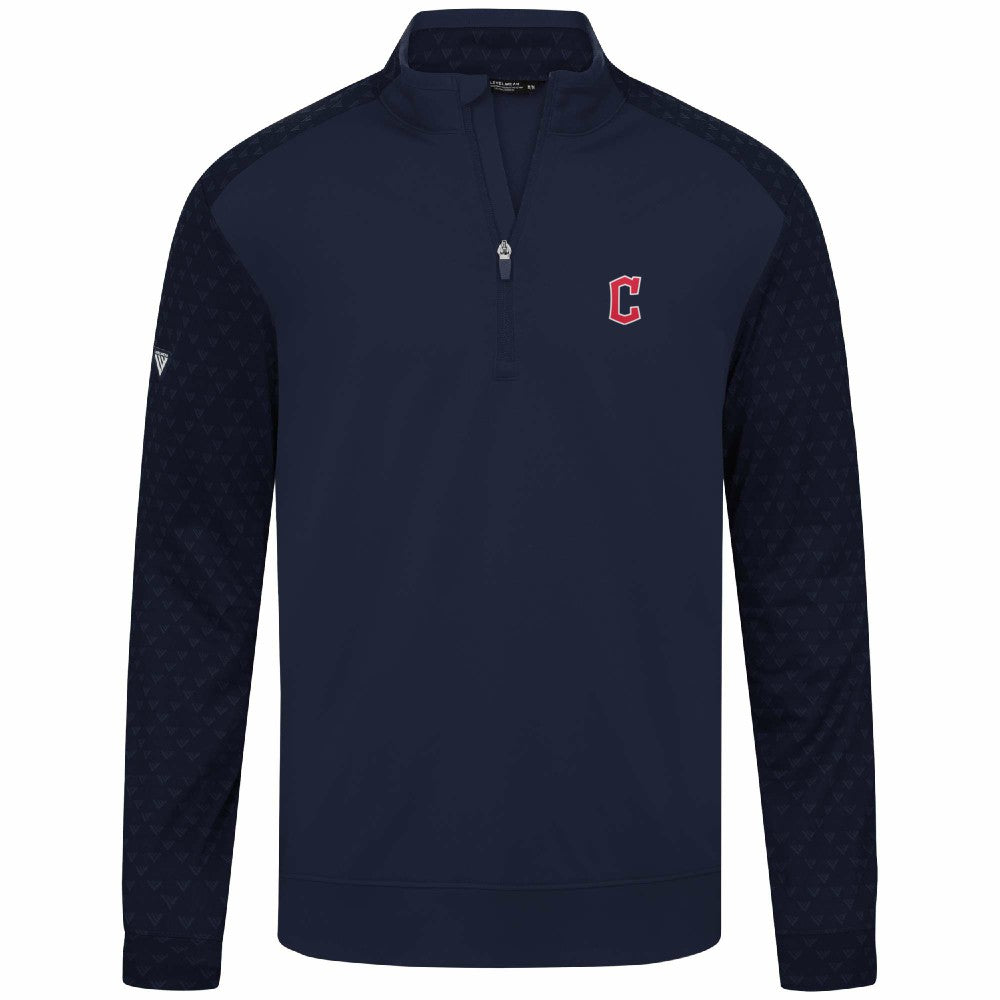 Navy Cleveland Guardians Levelwear Aztec Insignia 2.0 Quarter-Zip Pullover Top