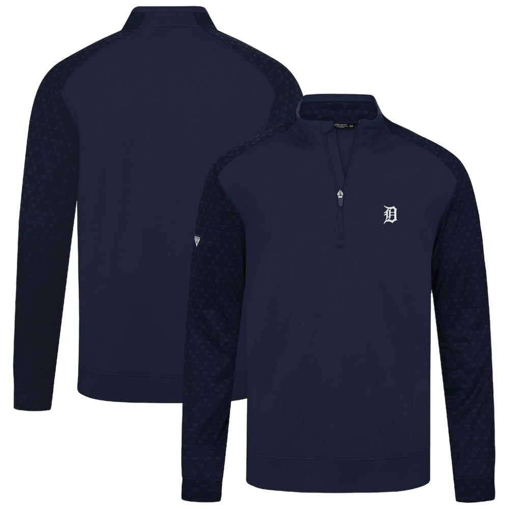 Navy Detroit Tigers Levelwear Aztec Insignia 2.0 Quarter-Zip Pullover Top