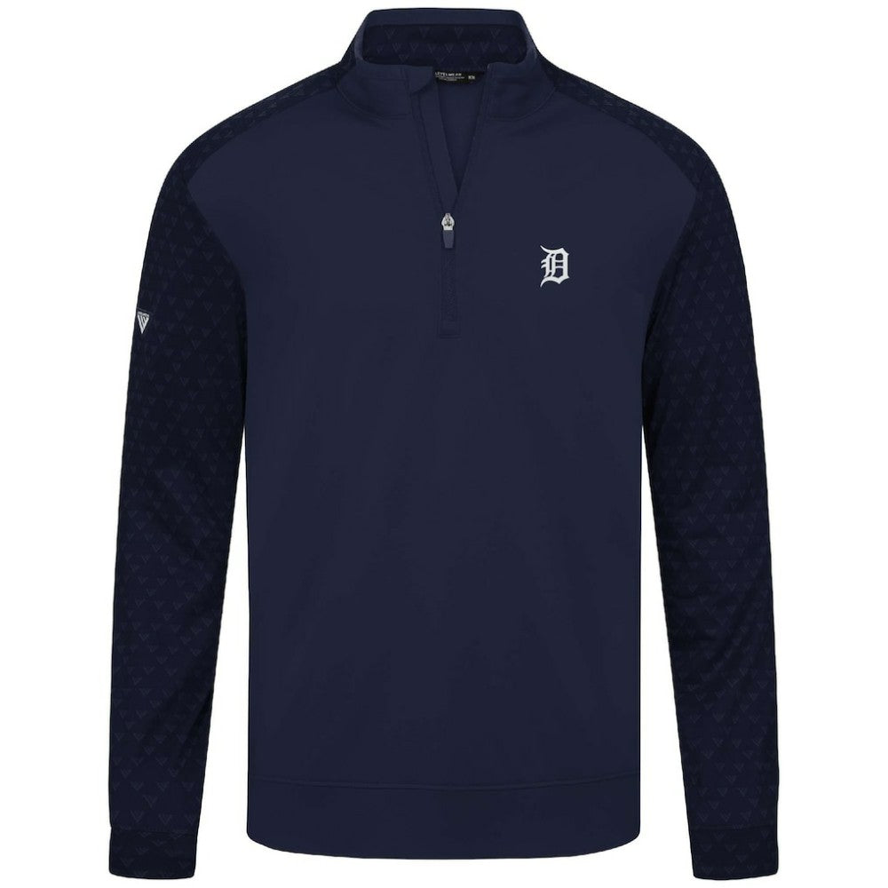 Navy Detroit Tigers Levelwear Aztec Insignia 2.0 Quarter-Zip Pullover Top