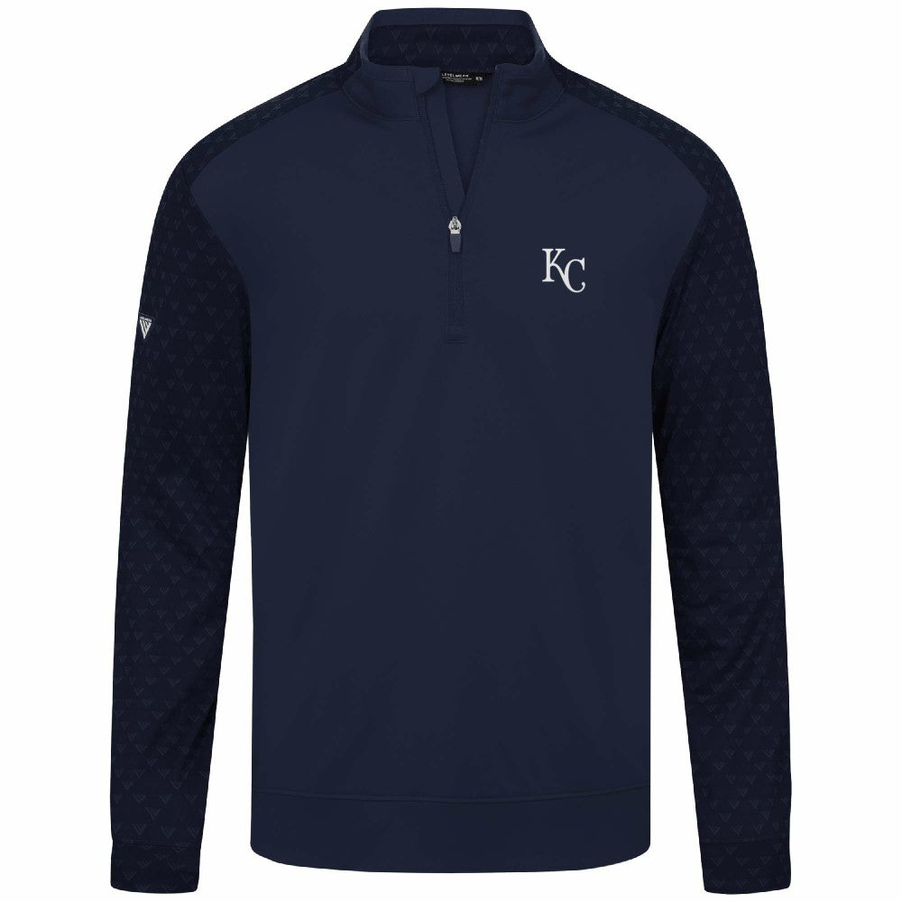 Navy Kansas City Royals Levelwear Aztec Insignia 2.0 Quarter-Zip Pullover Top