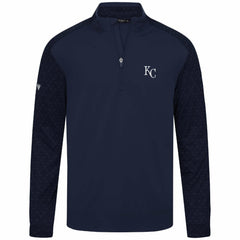 Navy Kansas City Royals Levelwear Aztec Insignia 2.0 Quarter-Zip Pullover Top