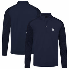 Navy Los Angeles Dodgers Levelwear Aztec Insignia 2.0 Quarter-Zip Pullover Top