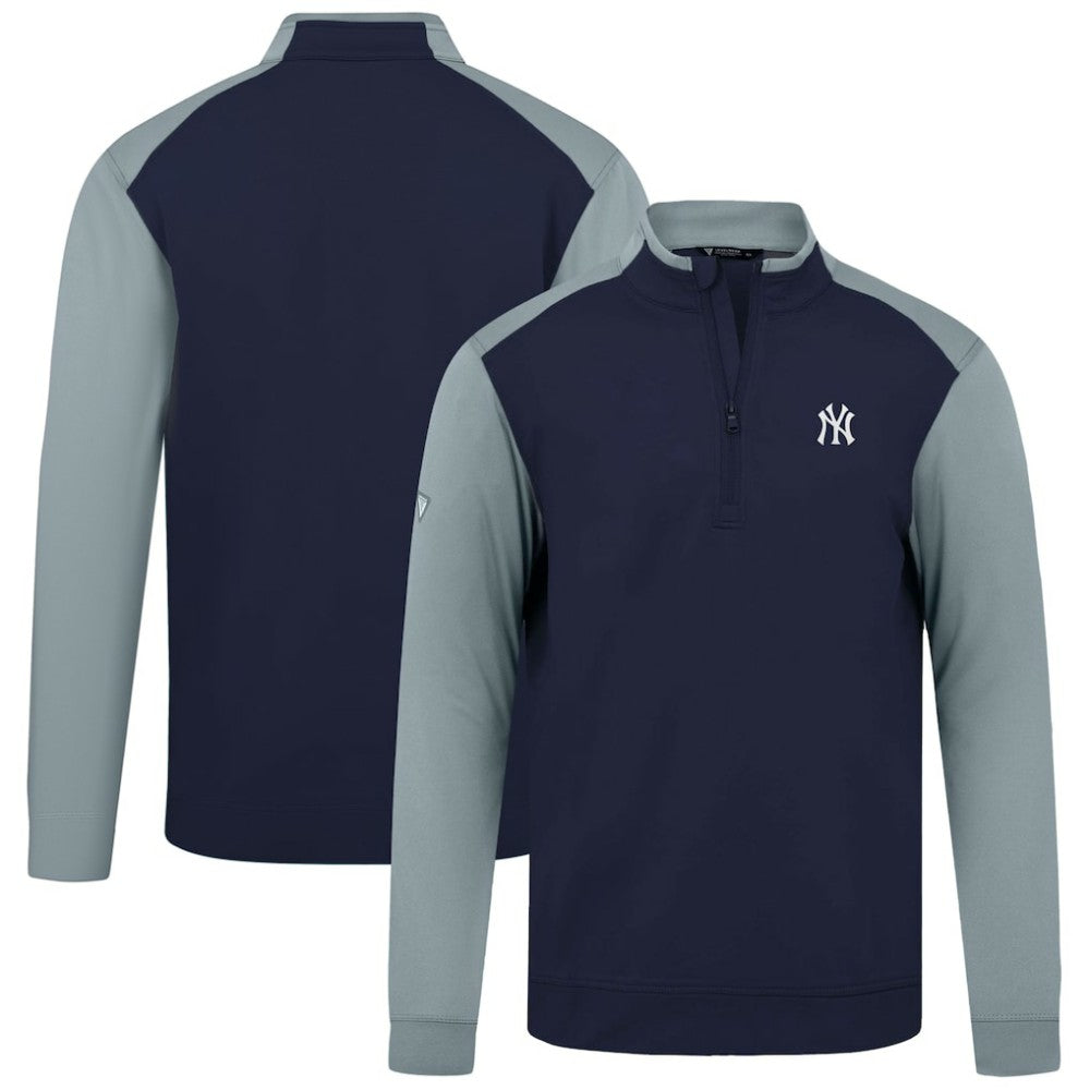 Navy New York Yankees Levelwear Insignia 2.0 Quarter-Zip Pullover Top