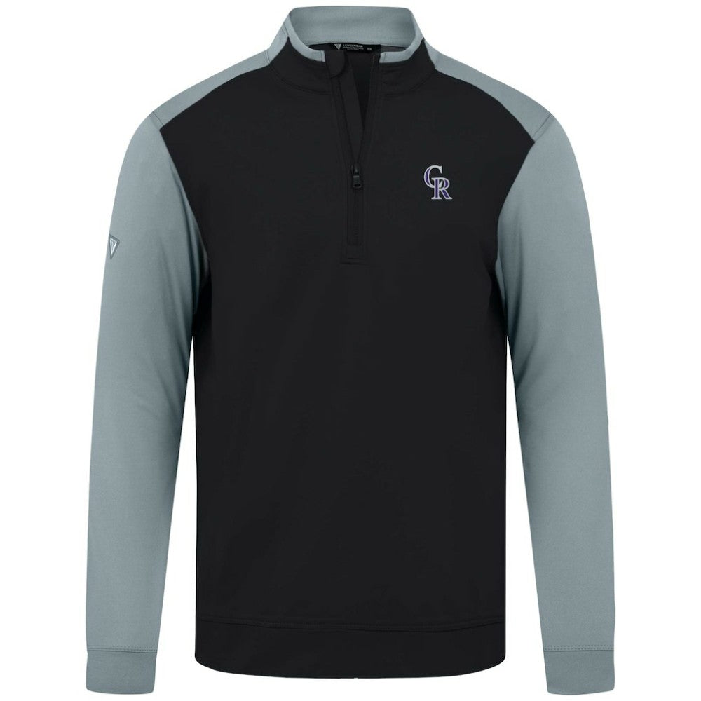 Black Colorado Rockies Levelwear Insignia 2.0 Quarter-Zip Pullover Top