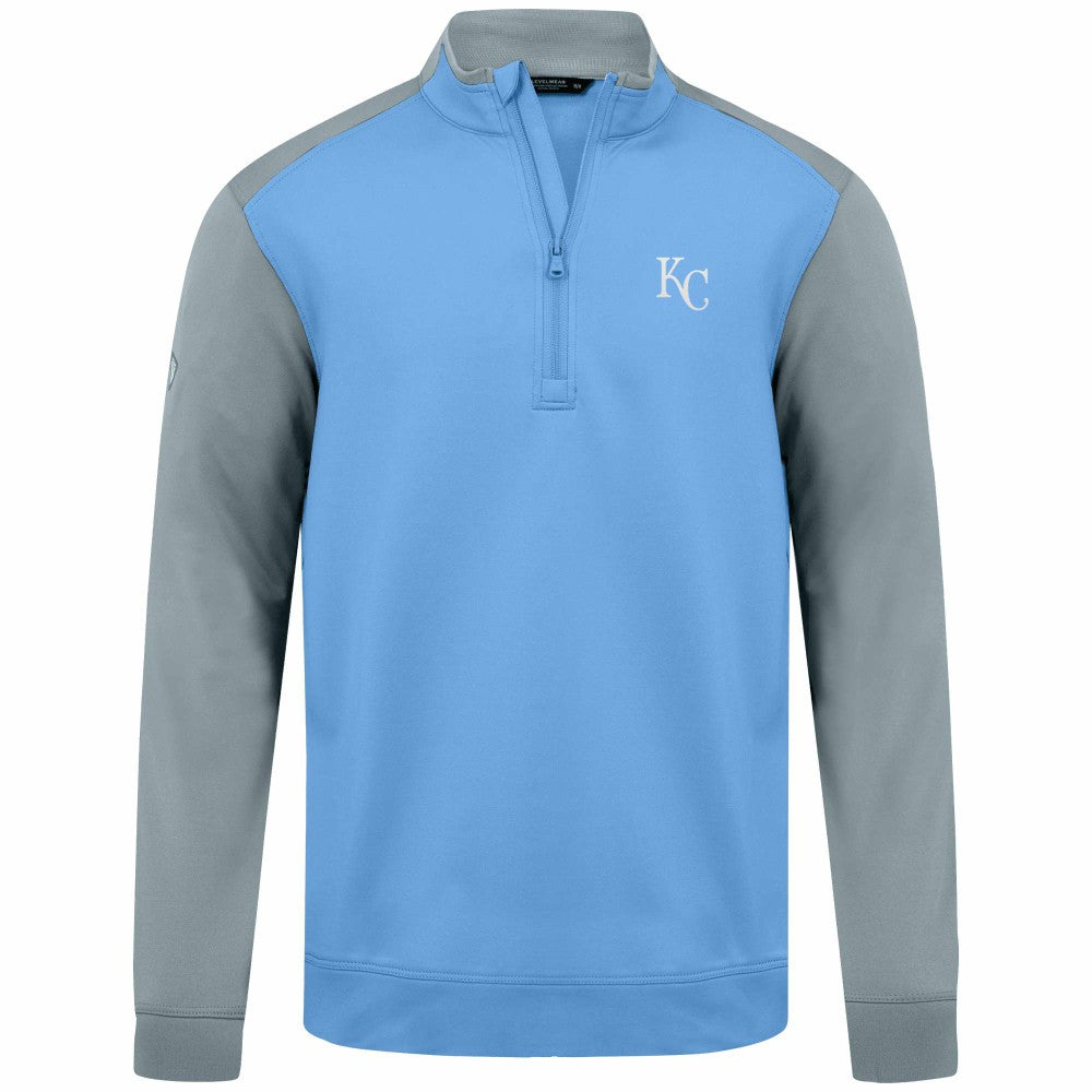 Light Blue Kansas City Royals Levelwear Insignia 2.0 Quarter-Zip Pullover Top