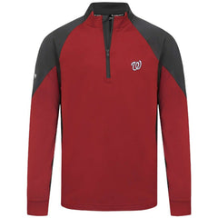 Red Washington Nationals Levelwear Cadet Insignia 2.0 Raglan Quarter-Zip Jacket