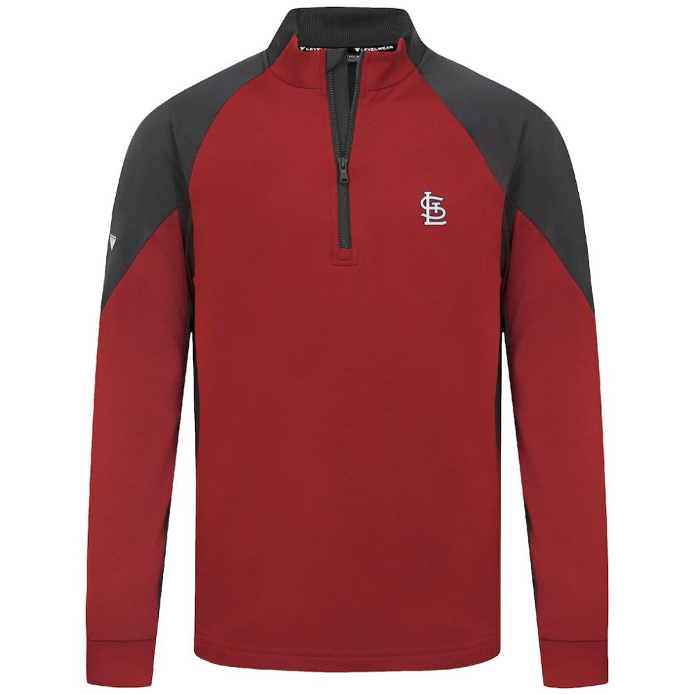 Red St. Louis Cardinals Levelwear Cadet Insignia 2.0 Raglan Quarter-Zip Jacket