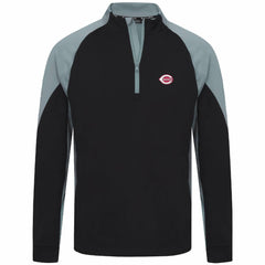 Black Cincinnati Reds Levelwear Cadet Insignia 2.0 Raglan Quarter-Zip Jacket